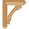 Ekena Millwork Merced Arts & Crafts Rough Sawn Bracket, Western Red Cedar, 4"W x 20"D x 24"H BKT04X20X24MRC03RWR - alternate 2